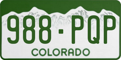 CO license plate 988PQP