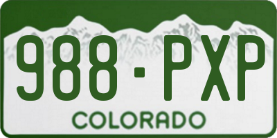 CO license plate 988PXP