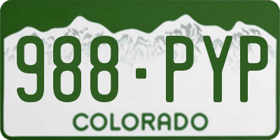 CO license plate 988PYP