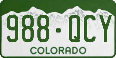 CO license plate 988QCY