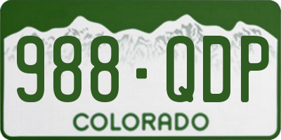 CO license plate 988QDP