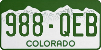 CO license plate 988QEB