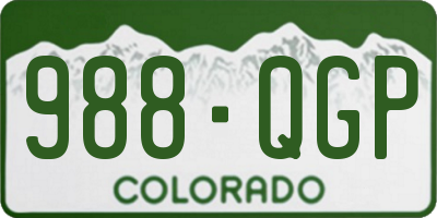 CO license plate 988QGP