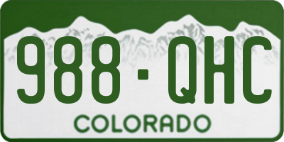 CO license plate 988QHC