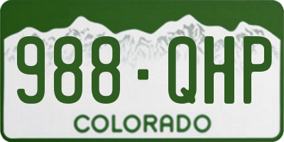 CO license plate 988QHP