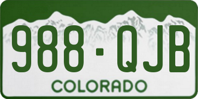 CO license plate 988QJB