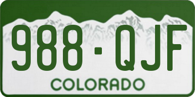 CO license plate 988QJF