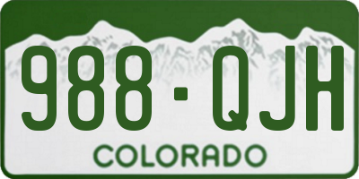 CO license plate 988QJH