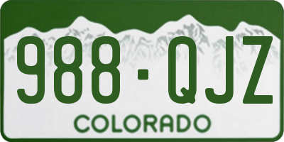 CO license plate 988QJZ