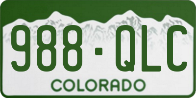 CO license plate 988QLC
