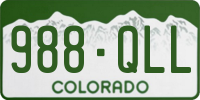 CO license plate 988QLL