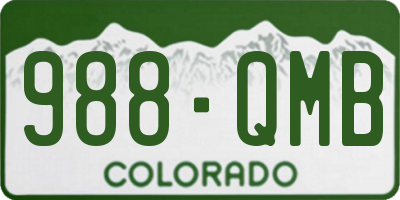 CO license plate 988QMB