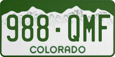 CO license plate 988QMF