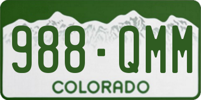 CO license plate 988QMM