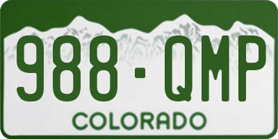 CO license plate 988QMP