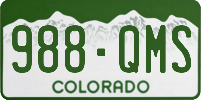 CO license plate 988QMS