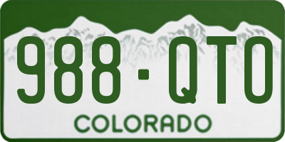 CO license plate 988QTO