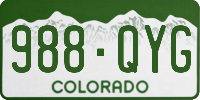 CO license plate 988QYG