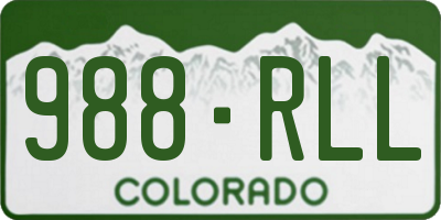 CO license plate 988RLL