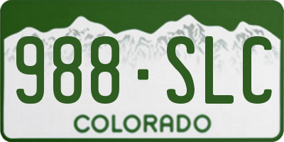 CO license plate 988SLC
