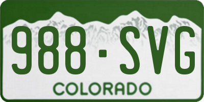 CO license plate 988SVG