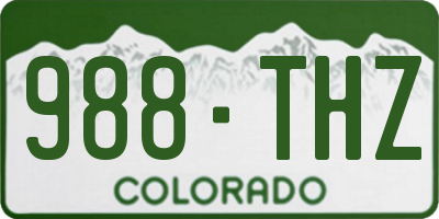 CO license plate 988THZ