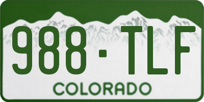 CO license plate 988TLF