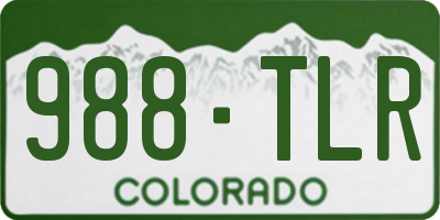 CO license plate 988TLR