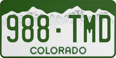 CO license plate 988TMD