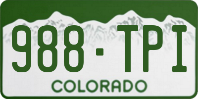 CO license plate 988TPI
