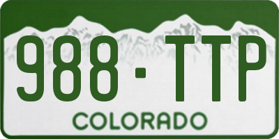 CO license plate 988TTP