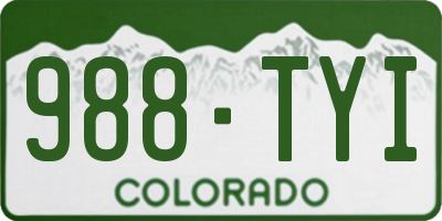 CO license plate 988TYI