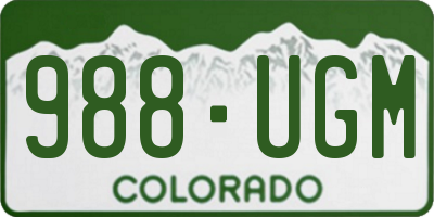 CO license plate 988UGM