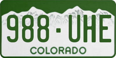 CO license plate 988UHE