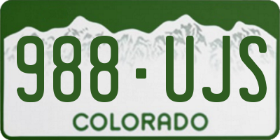 CO license plate 988UJS