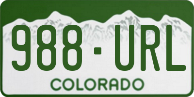 CO license plate 988URL