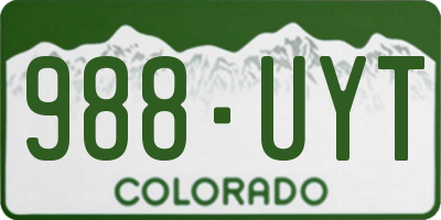CO license plate 988UYT