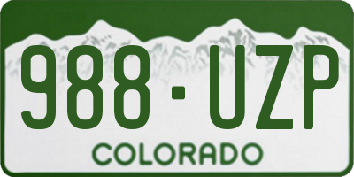 CO license plate 988UZP