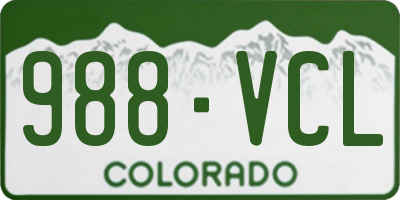 CO license plate 988VCL