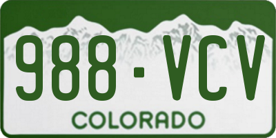 CO license plate 988VCV