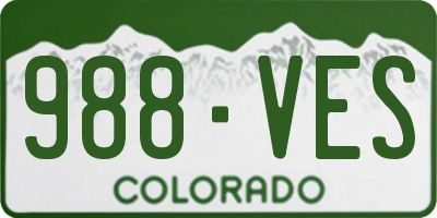 CO license plate 988VES