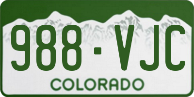 CO license plate 988VJC
