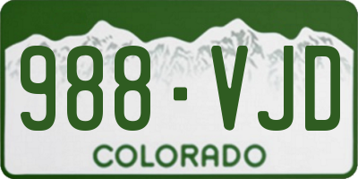 CO license plate 988VJD