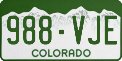 CO license plate 988VJE
