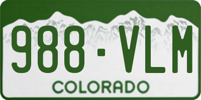 CO license plate 988VLM