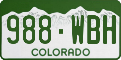 CO license plate 988WBH