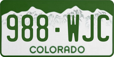 CO license plate 988WJC