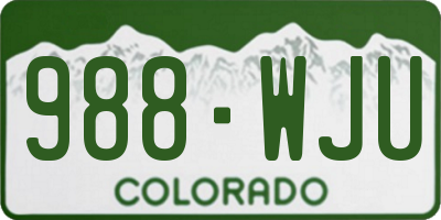 CO license plate 988WJU