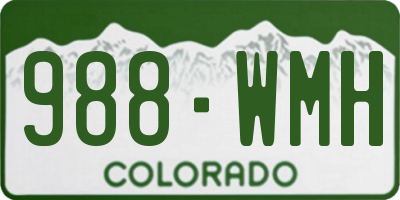 CO license plate 988WMH