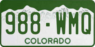 CO license plate 988WMQ